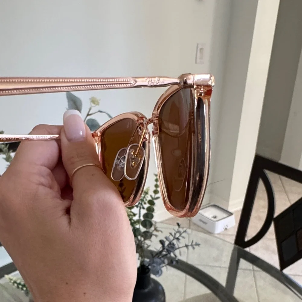 Ray-Ban Sunglasses with Pink Frames and Brown Lenses - Picture 6 of 6